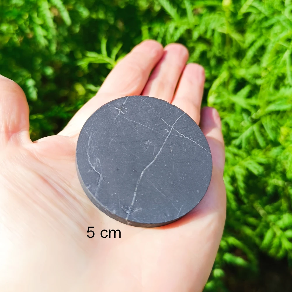 Schungit-Scheibe 5,5 cm poliert