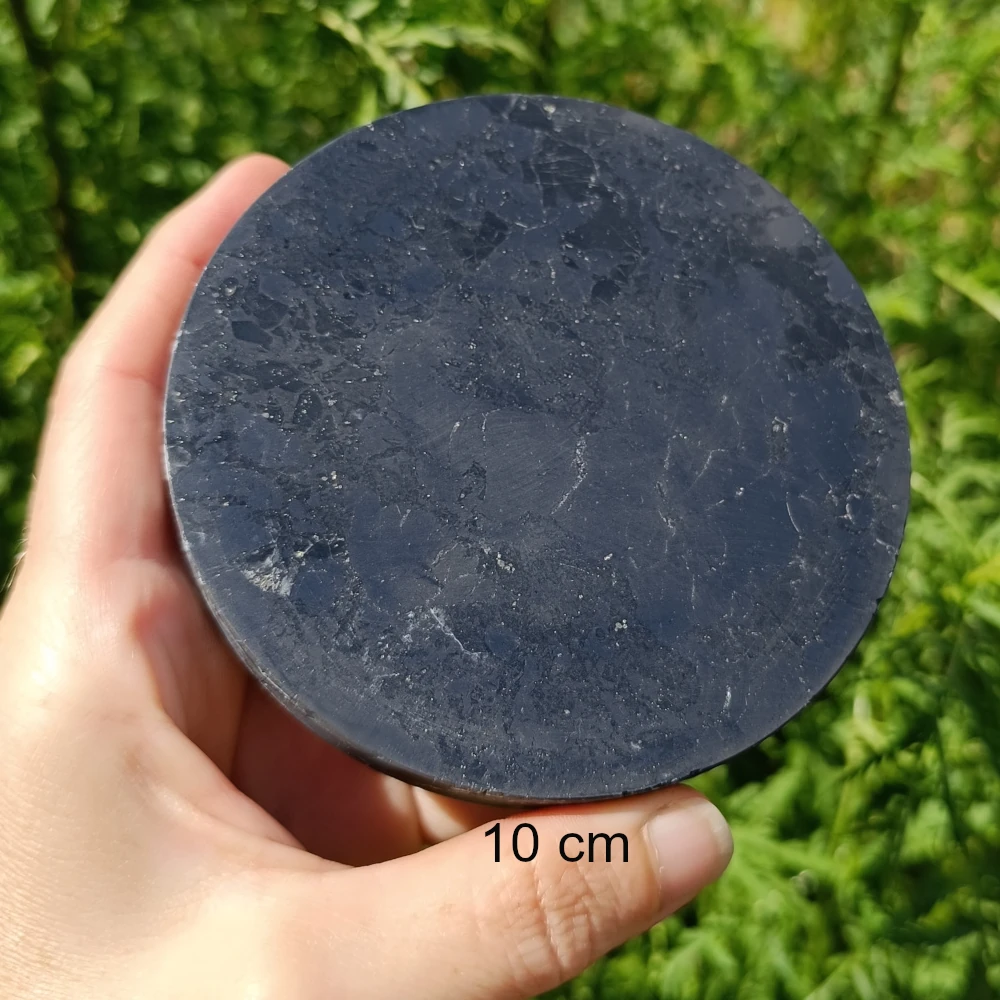Schungit-Scheibe 5,5 cm poliert