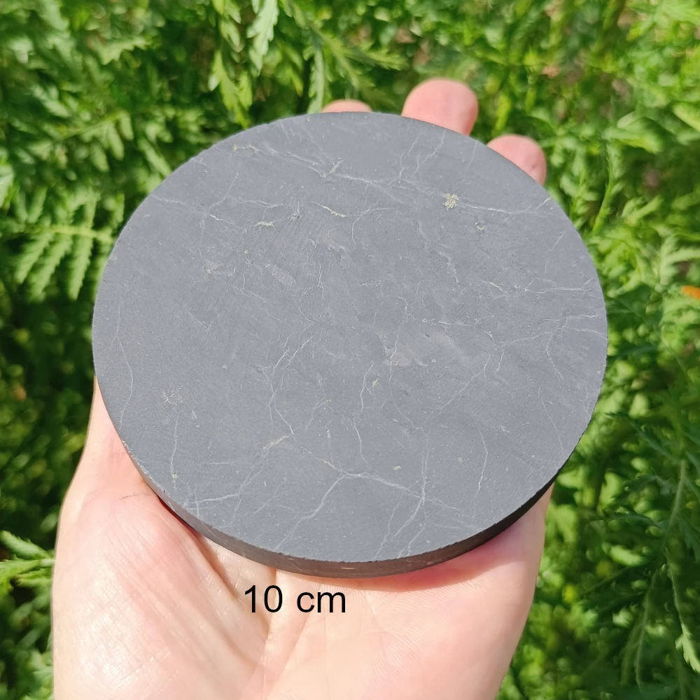 Schungit-Scheibe 5,5 cm poliert