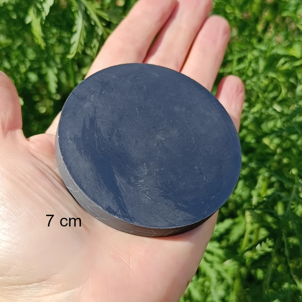 Schungit-Scheibe 5,5 cm poliert