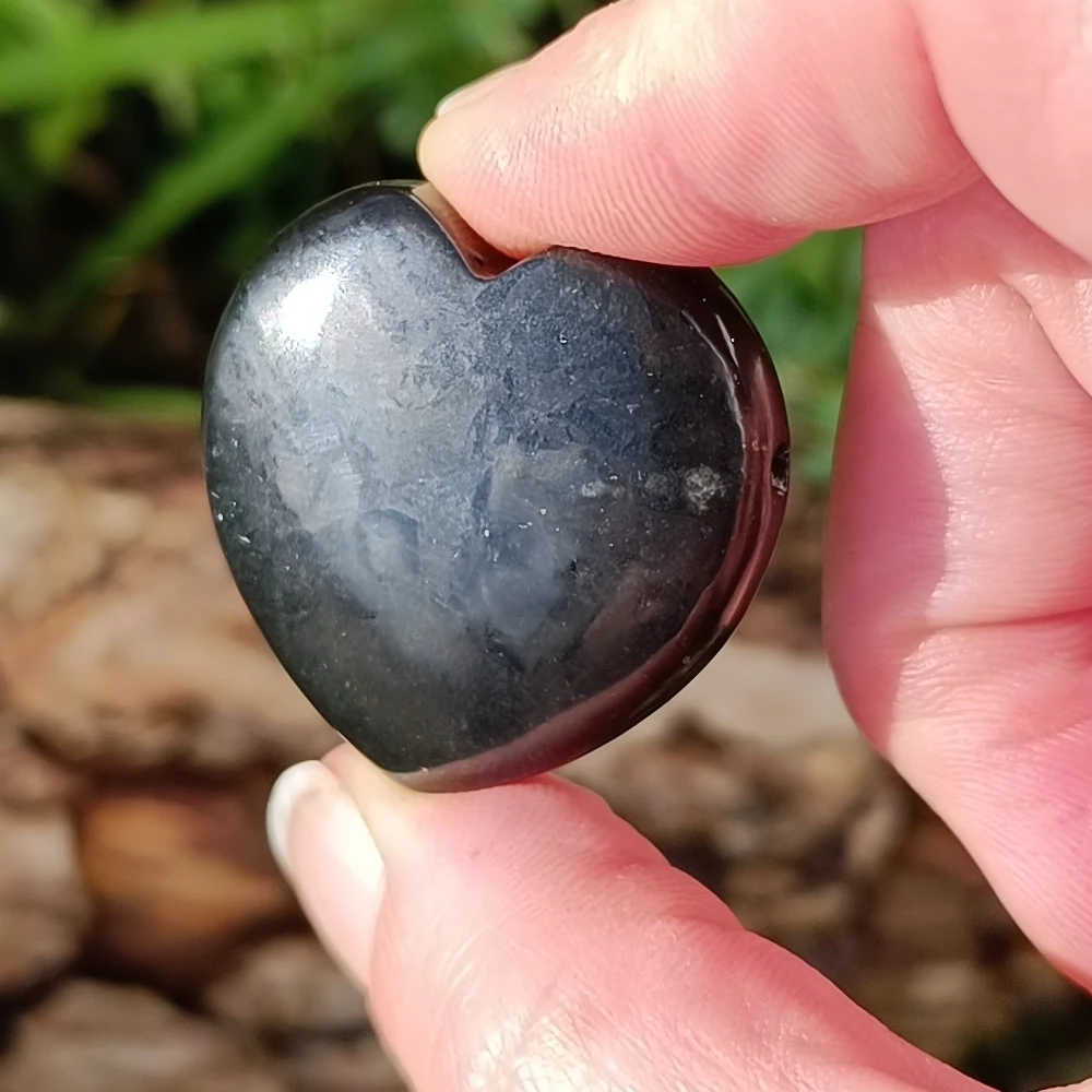 Schungit Herchen Kette gebohrt