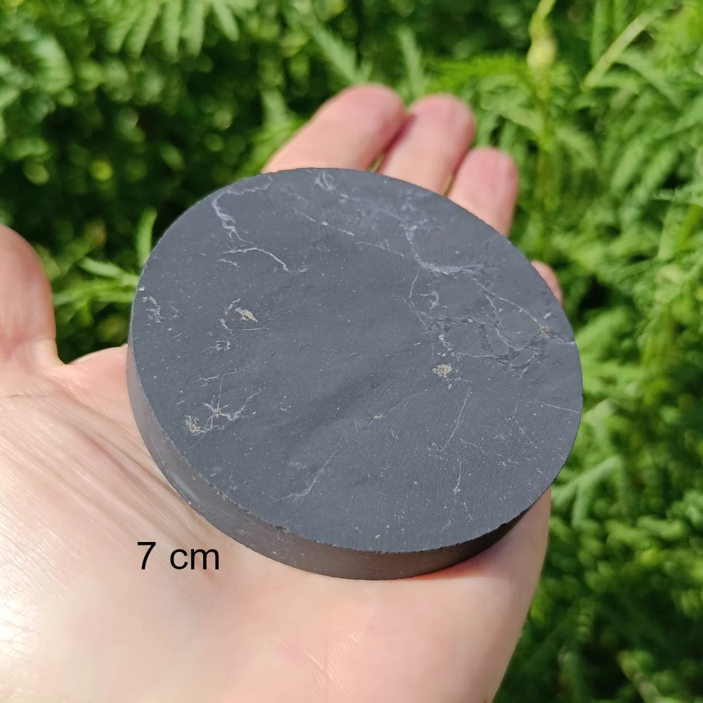 Schungit-Scheibe 5,5 cm poliert