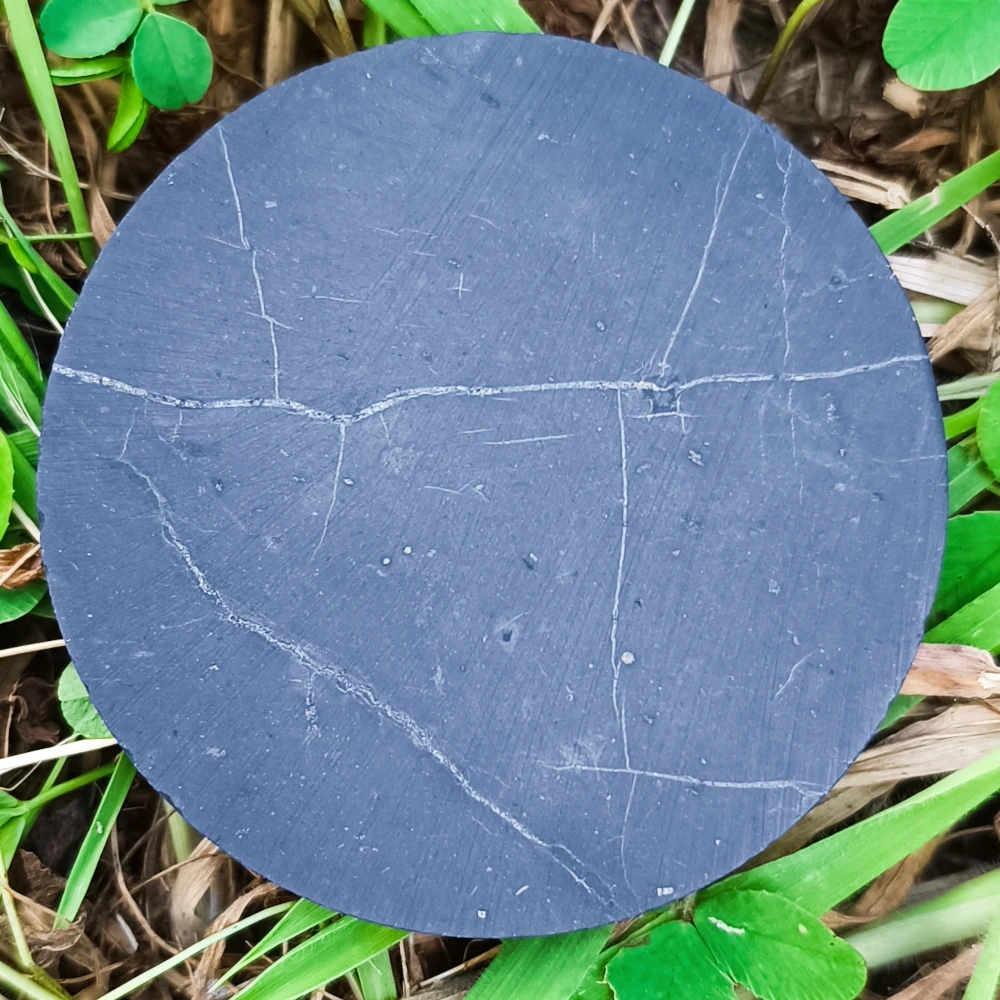 Schungit-Scheibe 5,5 cm poliert